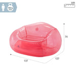 Inflatable Pool Chair Intex Beanless Transparent Pink 137 x 74 x 127 cm (4 Units)