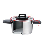 Casserole with Lid Feel Maestro MR-3530-24  Red Black Steel Stainless steel Plastic Ø 24 cm 5,5 L