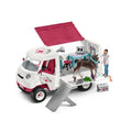 SCHLEICH Figurine 42370 - Vétérinaire mobile avec poulain hanovrien - Cheval - Horse Club