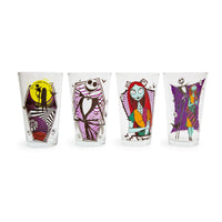 Disney Nightmare Before Christmas Jack & Sally 16-Ounce Pint Glasses § Set of 4