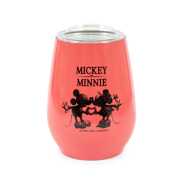 Disney Mickey & Minnie Stainless Steel Tumbler with Lid § Holds 10 Ounces