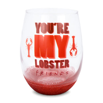 Friends "You're My Lobster" Teardrop Stemless Wine Glass § Holds 20 Ounces