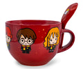 Harry Potter Chibi Characters Ceramic Soup Mug with Spoon § Holds 24 Ounces