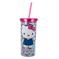 Hello Kitty Bows and Hearts Carnival Cup with Lid and Straw § Holds 20 Ounces