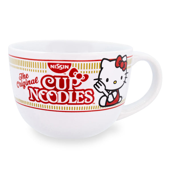 Sanrio Hello Kitty x Nissin Cup Noodles Ceramic Soup Mug § Holds 24 Ounces