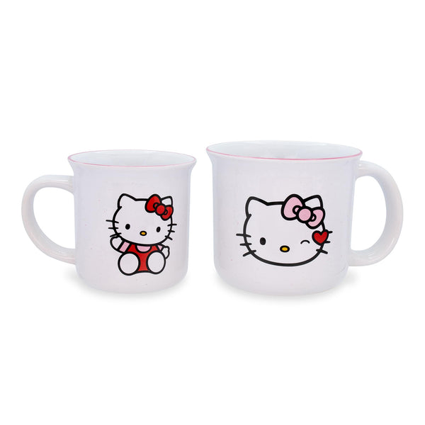 Hello Kitty 9 and 16 Ounce Ceramic Camper Mug Set of 2