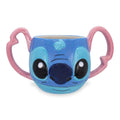 Disney Lilo & Stitch Experiment 626 Face 3D Sculpted Ceramic Mug § 16 Ounces