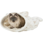 TRIXIE Abri douillet Nelli - 54 x 23 x 65 cm - Blanc et taupe - Pour chat