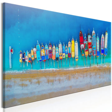 Canvas Print - Colourful Boats (1 Part) Narrow