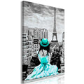 Canvas Print - Paris Colour (1 Part) Vertical Green