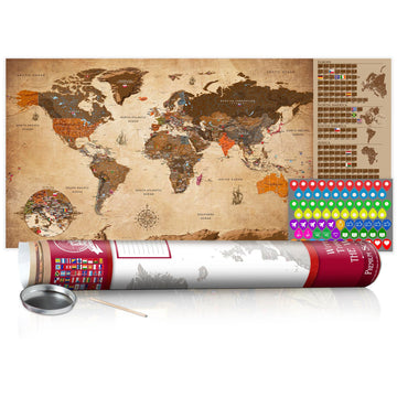 Scratch map - Vintage Map - Poster (English Edition)