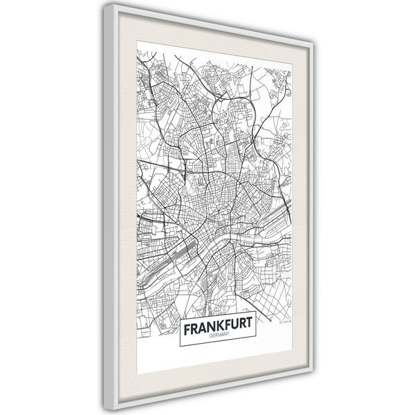 Poster - City map: Frankfurt