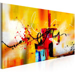 Canvas Print - Street Melodies (1 Part) Orange Wide