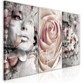 Canvas Print - Floral Smile (3 Parts)