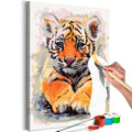 DIY canvas painting - Baby Tiger