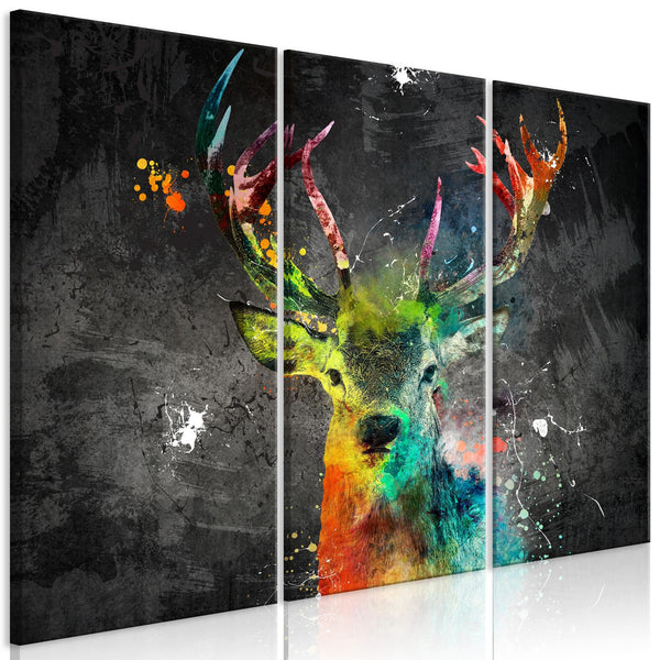 Canvas Print - Rainbow Deer (3 Parts)