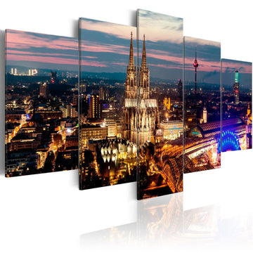 Canvas Print - Koeln: Night Panorama