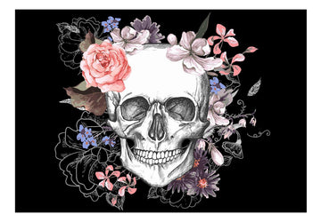 Wallpaper - Skull and Flowers