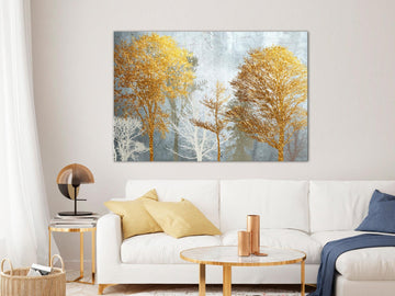 Canvas Print - Hoarfrost and Gold (1 Part) Wide