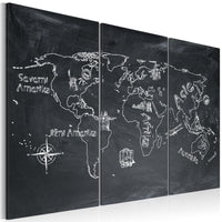 Canvas Print - Geography lesson (Czech language) - triptych