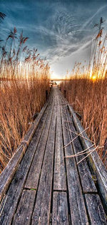 Photo wallpaper on the door - Photo wallpaper - Pier on the lake I