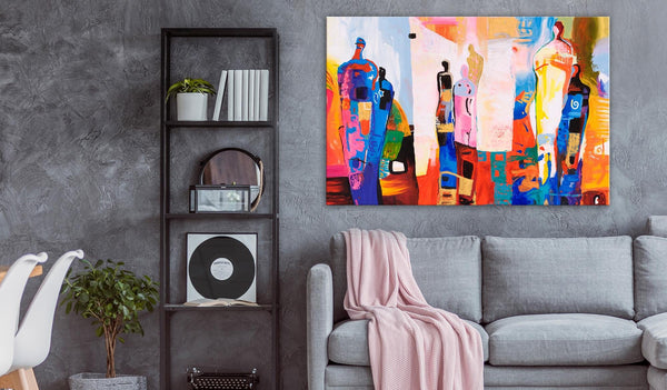 Canvas Print - Colourful Figures (1 Part) Wide