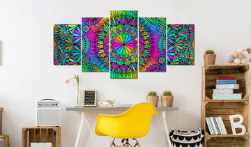 Canvas Print - Mandala: Peacock Feathers