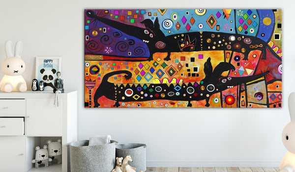 Canvas Print - Extravagant Dogs (1 Part) Wide