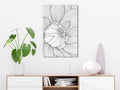 Canvas Print - Flower Line (1 Part) Vertical