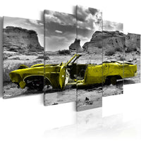 Canvas Print - Yellow car