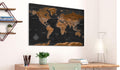 Canvas Print - Brown World Map (PL)