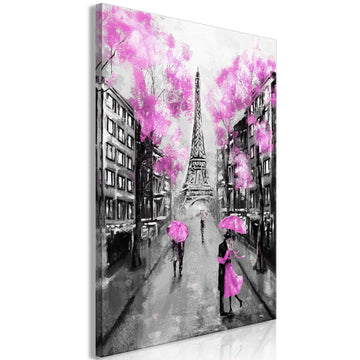 Canvas Print - Paris Rendez-Vous (1 Part) Vertical Pink