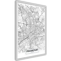 Poster - City map: Frankfurt