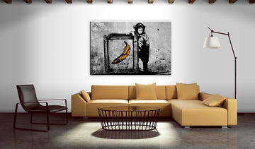 Canvas Print - Inspired by Banksy - black and white