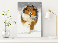 DIY canvas painting - Running Dog