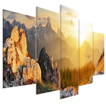 Canvas Print - Sun Salutation (5 Parts) Wide