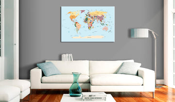 Canvas Print - World Map: Travel with Me