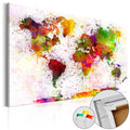 Decorative Pinboard - Artistic World [Cork Map]