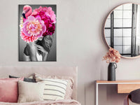 Canvas Print - Flamingo Girl (1 Part) Vertical