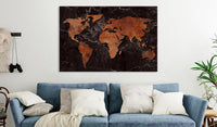 Canvas Print - Copper Map (1 Part) Wide