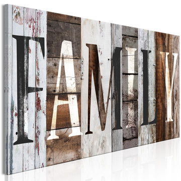 Canvas Print - Board: Family (1 Part) Narrow