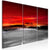 Canvas Print - Crimson Landscape (3 Parts)