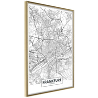 Poster - City map: Frankfurt