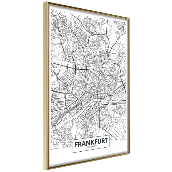 Poster - City map: Frankfurt