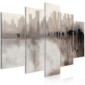 Canvas Print - City in the Rain (5 Parts) Wide