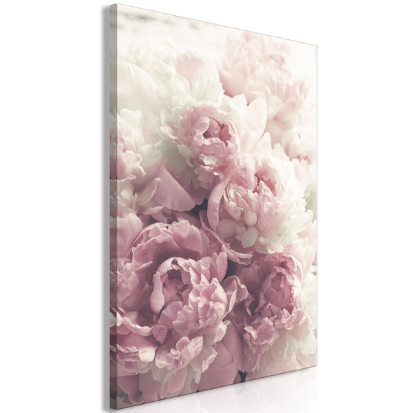 Canvas Print - Delicate Peonies (1 Part) Vertical