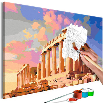 DIY canvas painting - Acropolis