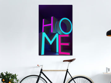 Canvas Print - Home Neon (1 Part) Vertical