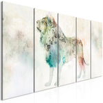 Canvas Print - Colourful King (5 Parts) Narrow