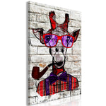 Canvas Print - Hipster Giraffe (1 Part) Vertical